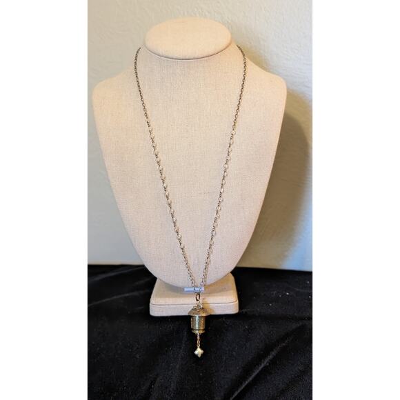 Tri-Metal Federal Gap 45 Ammo Butterfly Birdhouse Pendant on 925 & Crystal Chain - Picture 9 of 9